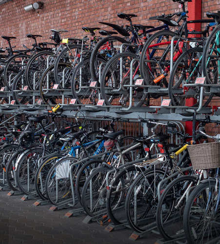 Zones urbaines Parking à vélos