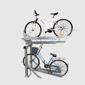 Accueil Support de vélo à double niveau 4 Porte-vélos à profil bas avec rangement