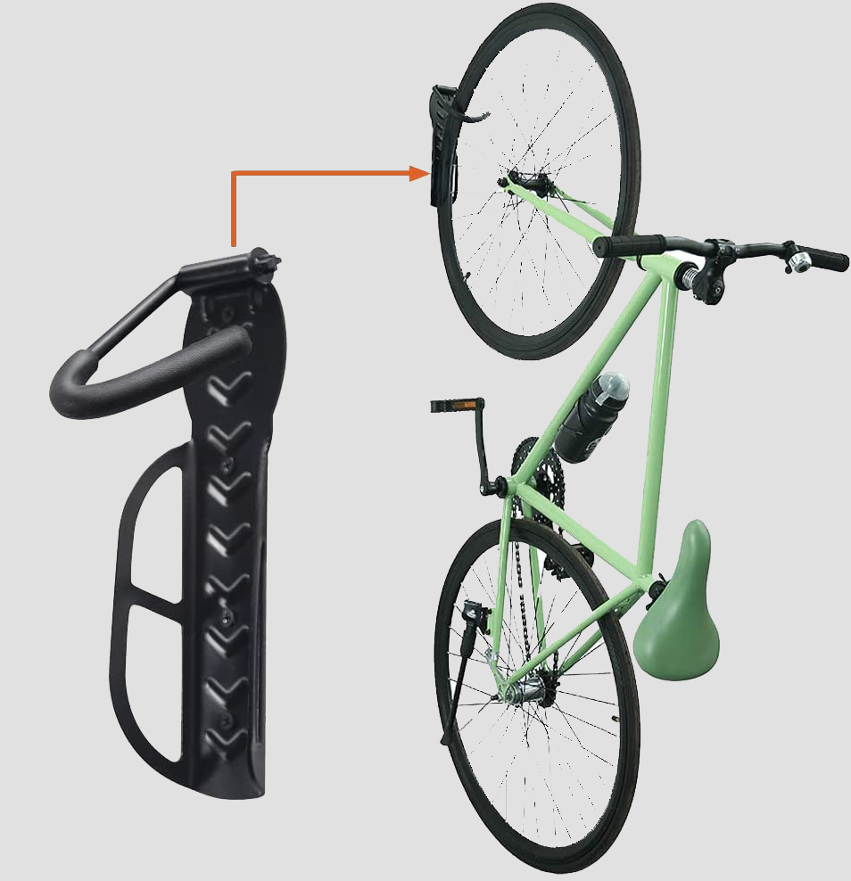 Support de rangement vertical pour crochet d'attelage pour vélo à gravité verticale pour enfants
