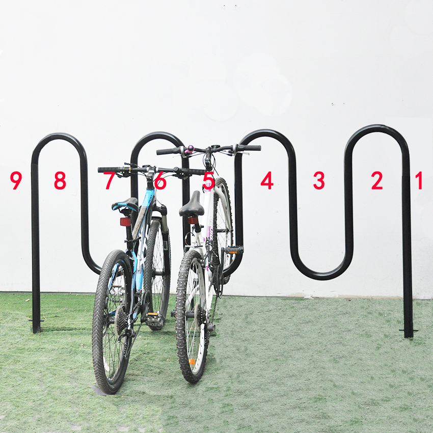 Support de stationnement de garage en acier multi-cyclisme pour 3 vélos avec rangement