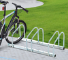 Support de cycle moderne de stationnement en acier inoxydable en forme de U monté au sol