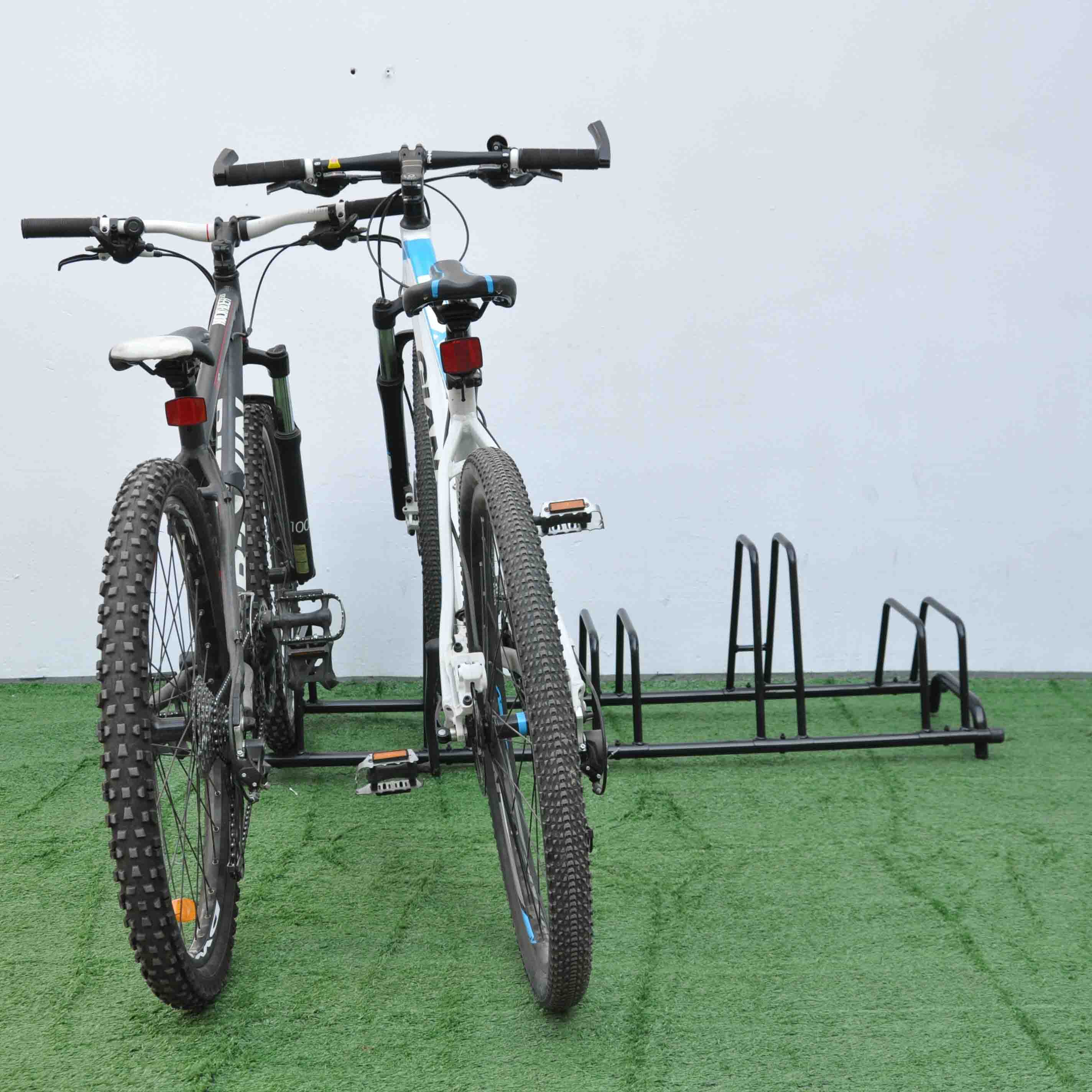 Support de vélo au sol haut et bas en acier au carbone pour 5 vélos