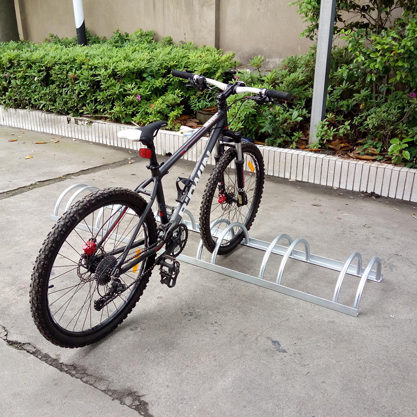 Support de vélo double face en argent extérieur en gros pour les appartements